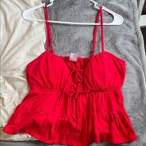 No Boundaries Red Tank Top